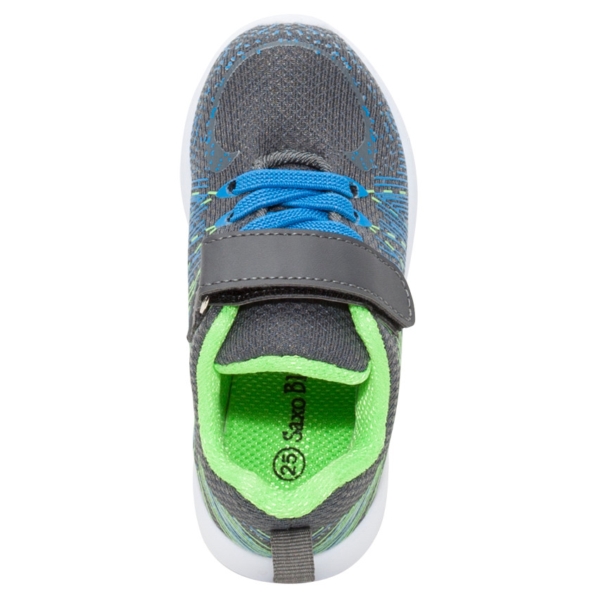 Baskets basses à lacets élastiques et scratch 