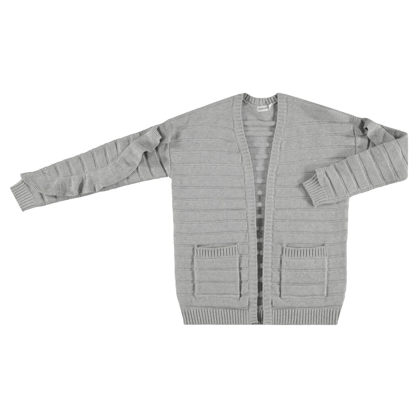 Junior - Gilet en tricot reliéfé avec poches plaquées 