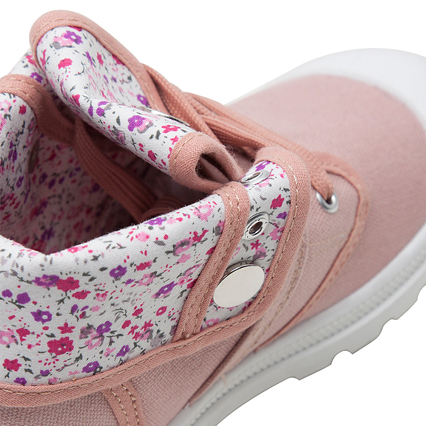 Baskets montantes en toile avec revers liberty 