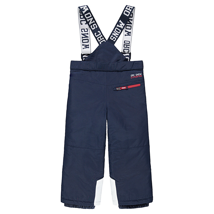 Pantalon de ski imperméable avec bretelles amovibles et poches zippées 