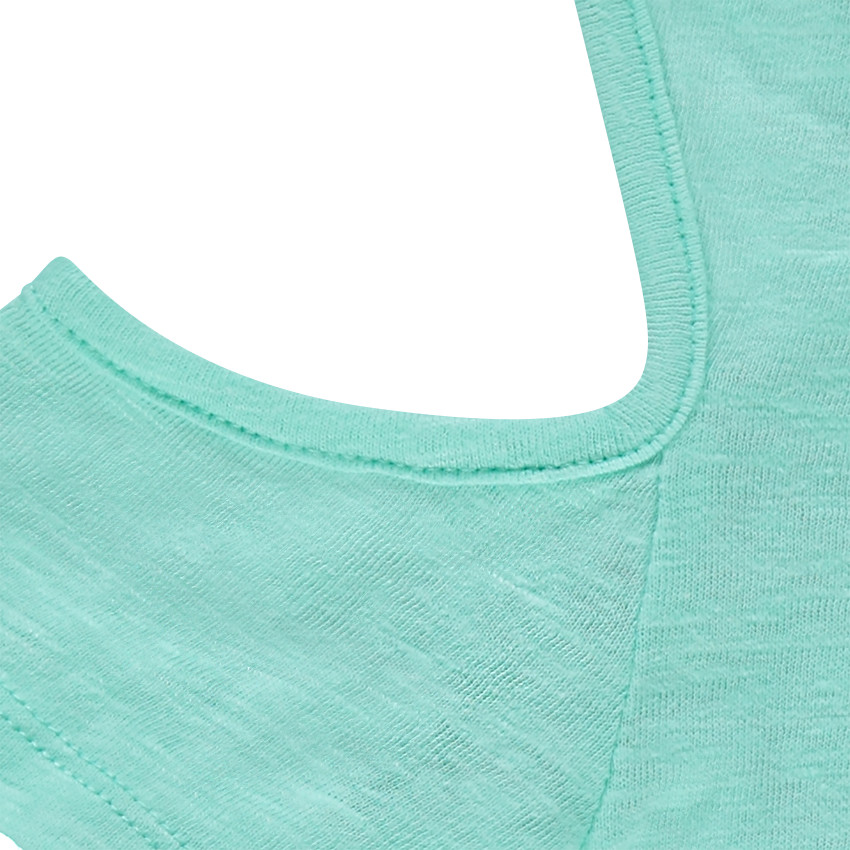 Junior - Tee-shirt manches courtes chiné à épaules ajourées 