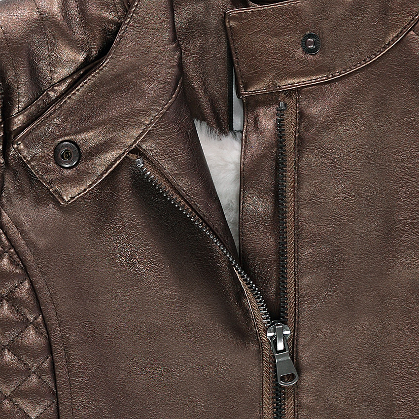 Junior - Veste en simili cuir effet métallisé 