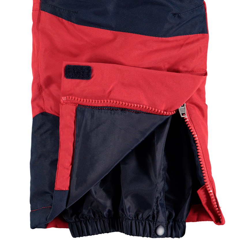 Combinaison de ski tricolore doublée micropolaire avec poches zippées 