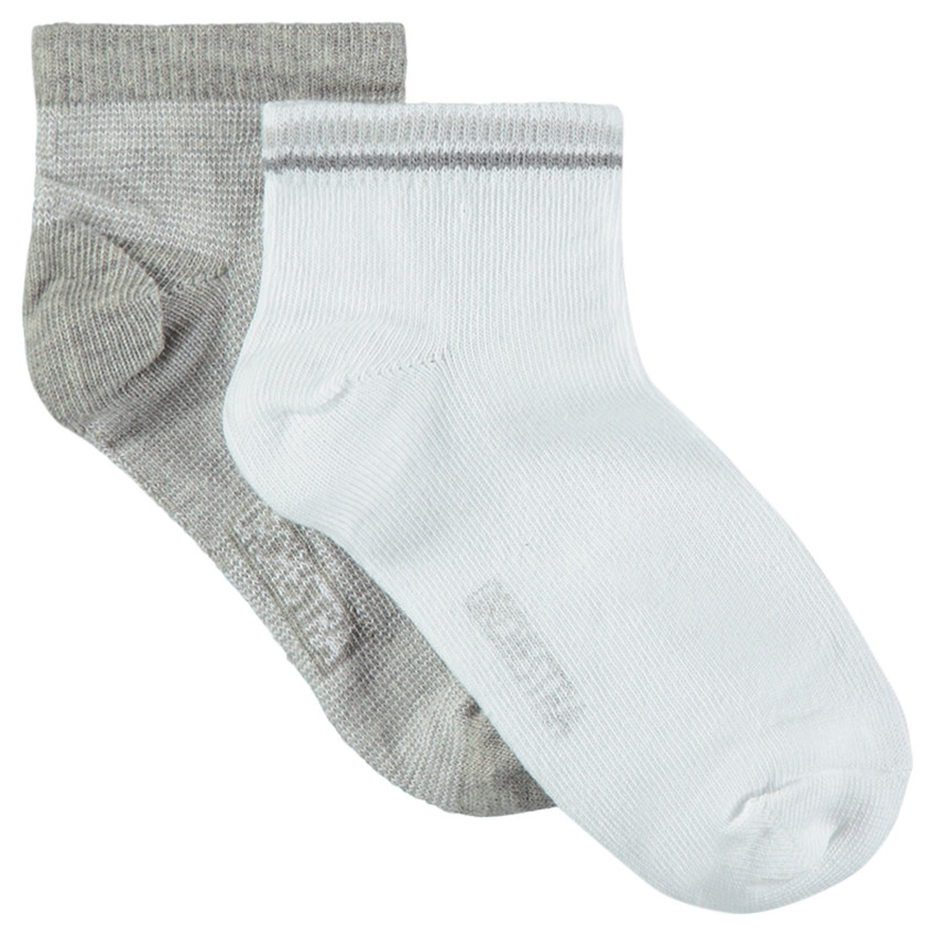 Lot de 2 paires de chaussettes courtes unies 