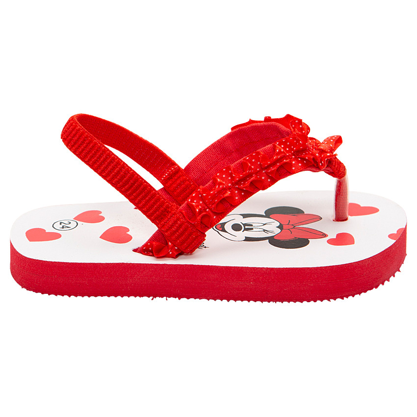 Tongs avec Minnie Disney Printée et coeurs 