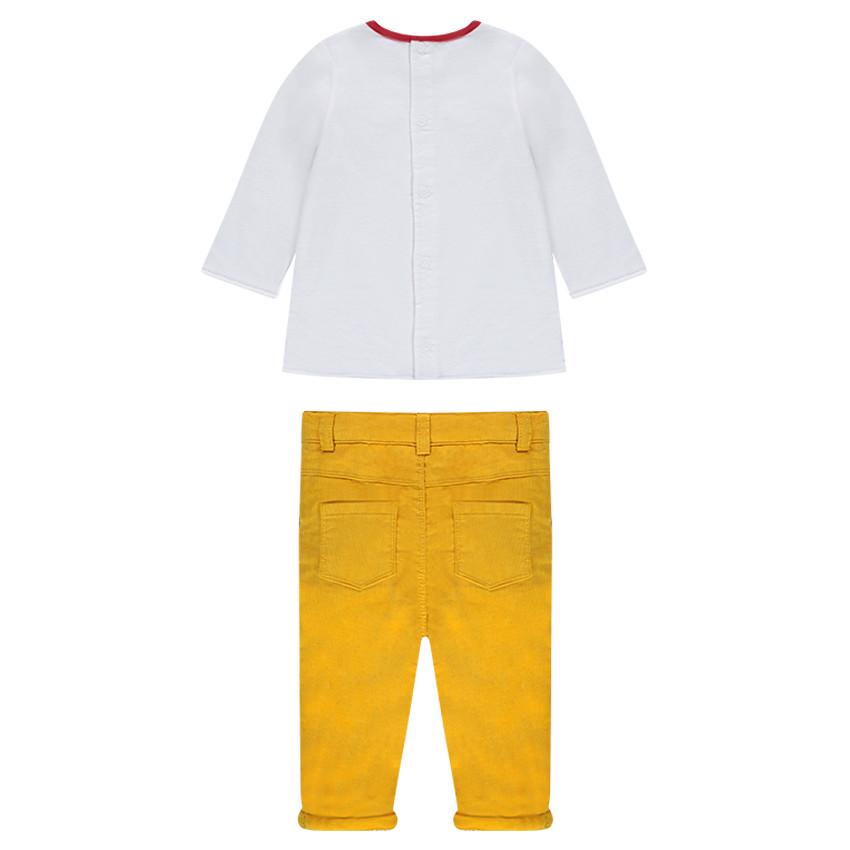 Ensemble tee-shirt manches longues réversible Mickey et pantalon en velours 