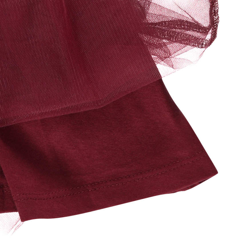 Robe bi-matière imprimée pois et inscription en sequins 