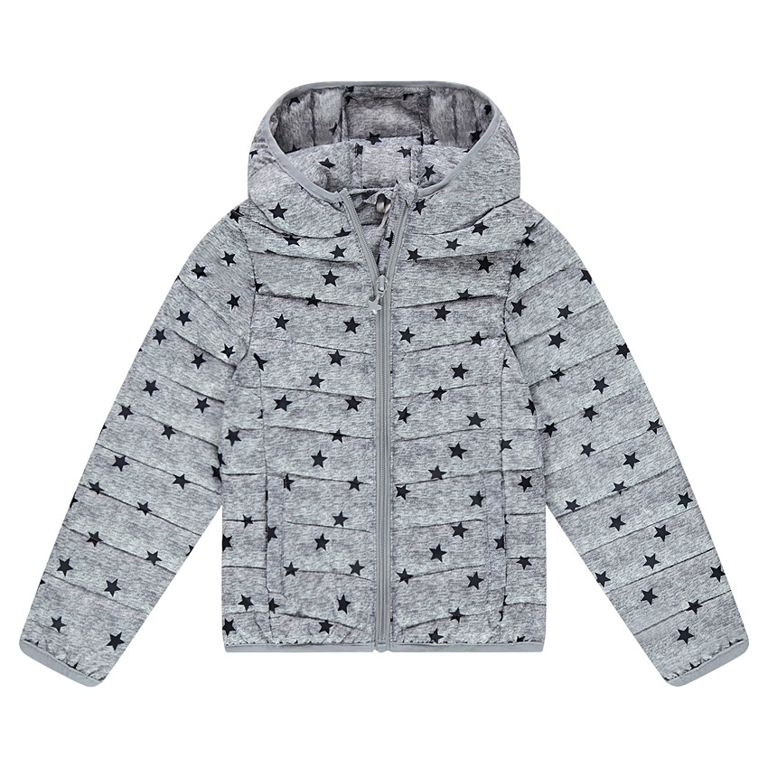 Doudoune light* imperméable à capuche avec sac de rangement printé 