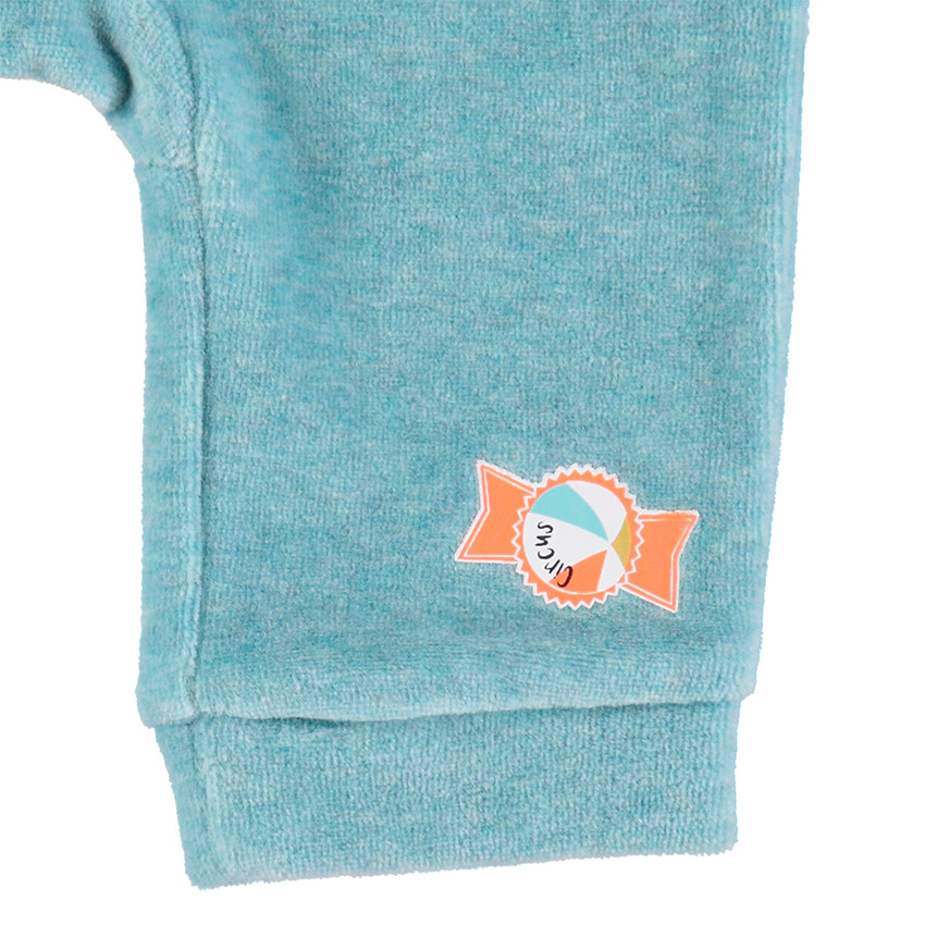 Ensemble pantalon velours, tee-shirt printé et gilet en sherpa fine 