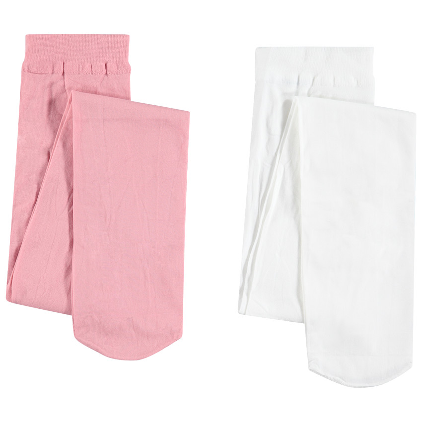 Lot de 2 collants fins unis 