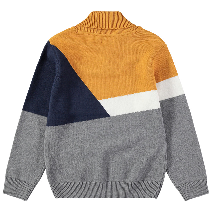 Pull en tricot à motif géométrique en jacquard 