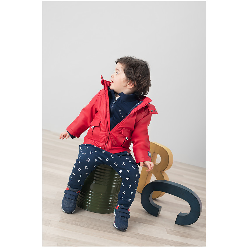 Pantalon de jogging en molleton forme sarouel avec lettres all-over 