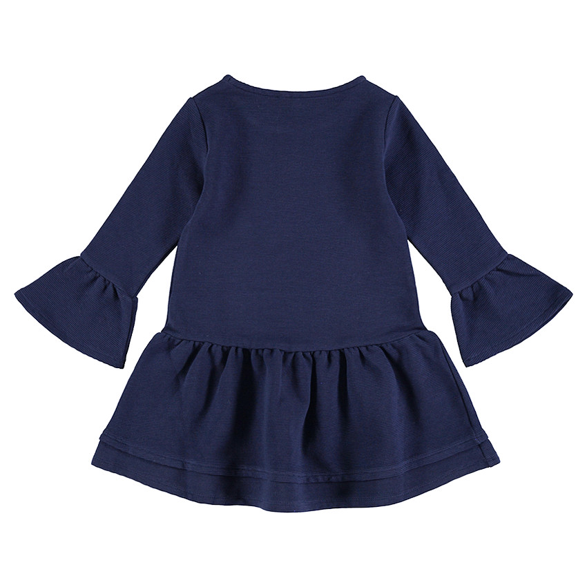 Robe en maille style ottoman avec oiseaux brodés 