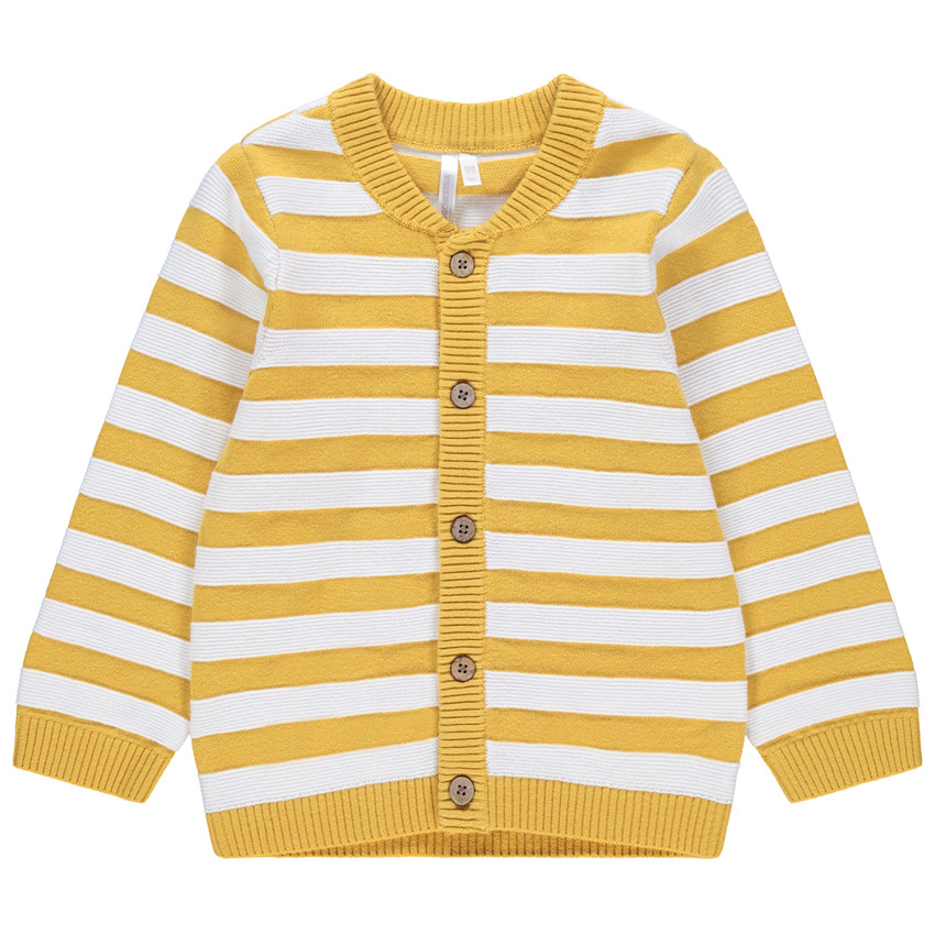 Gilet en maille fantaisie à rayures 