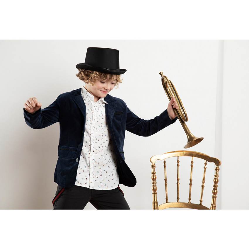 Junior - Blazer en velours avec doublure en satin 