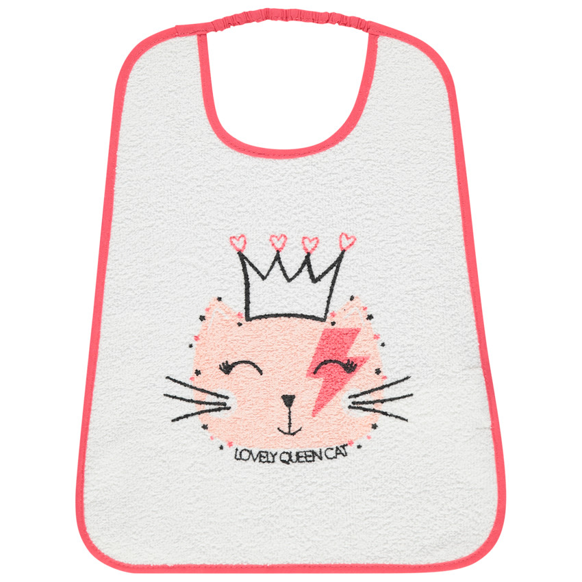 Bavoir en éponge print chat 