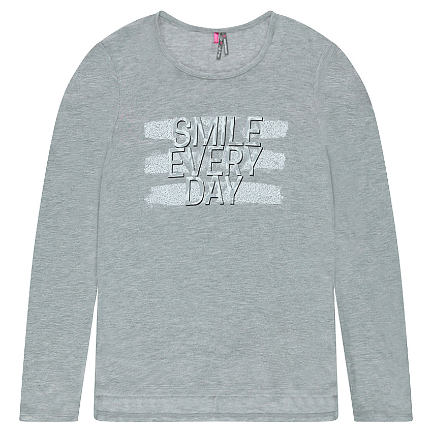 Junior - Tee-shirt manches longues coupe longue avec message printé 