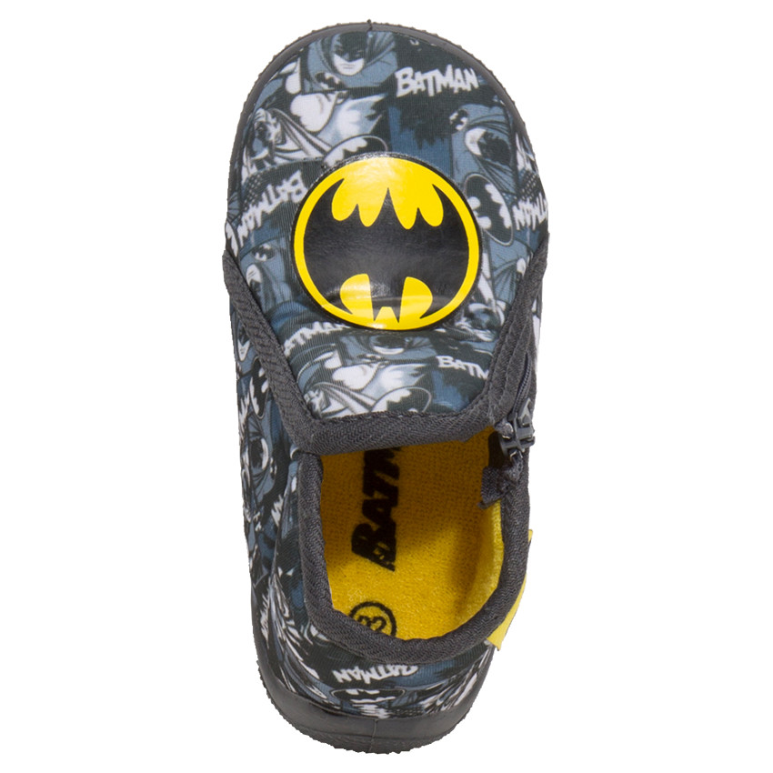 Chaussons forme bottillons zippés avec imprimé Warner Batman 