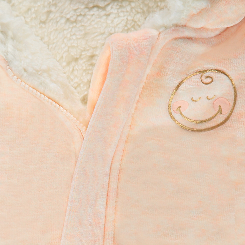 Combi-pilote nid d'ange en velours doublée sherpa Smiley  