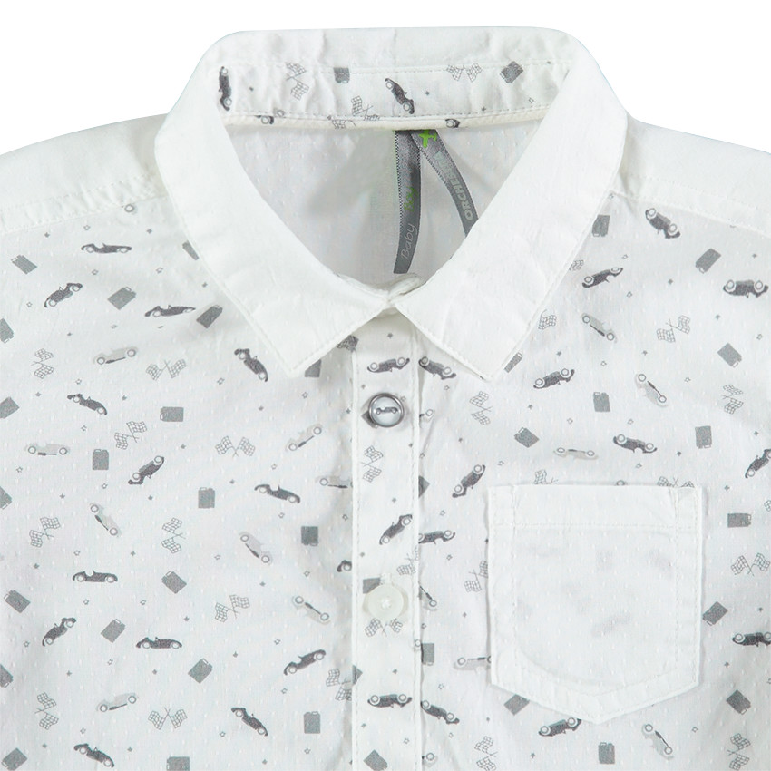 Chemise manches longues avec voitures imprimées all-over 