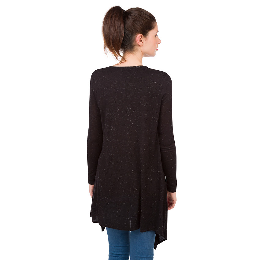 Gilet long de grossesse avec fils brillants mélangés 