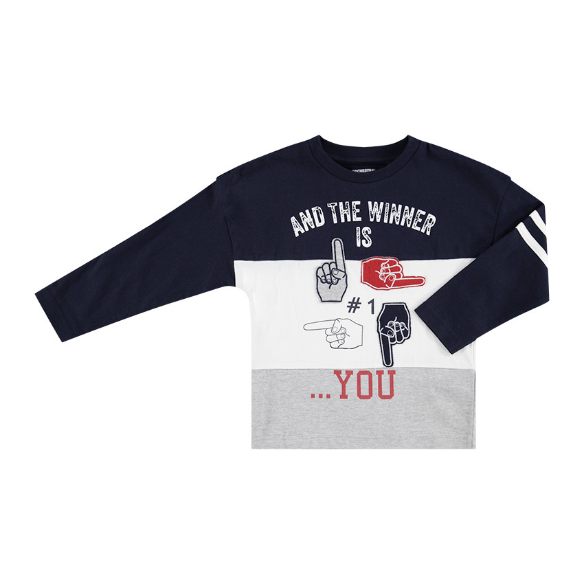 Tee-shirt manches longues en jersey avec symboles printés 