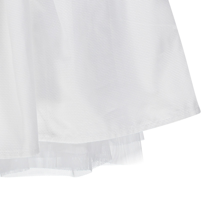 Robe manches courtes avec fleurs printées pailletées et noeud 