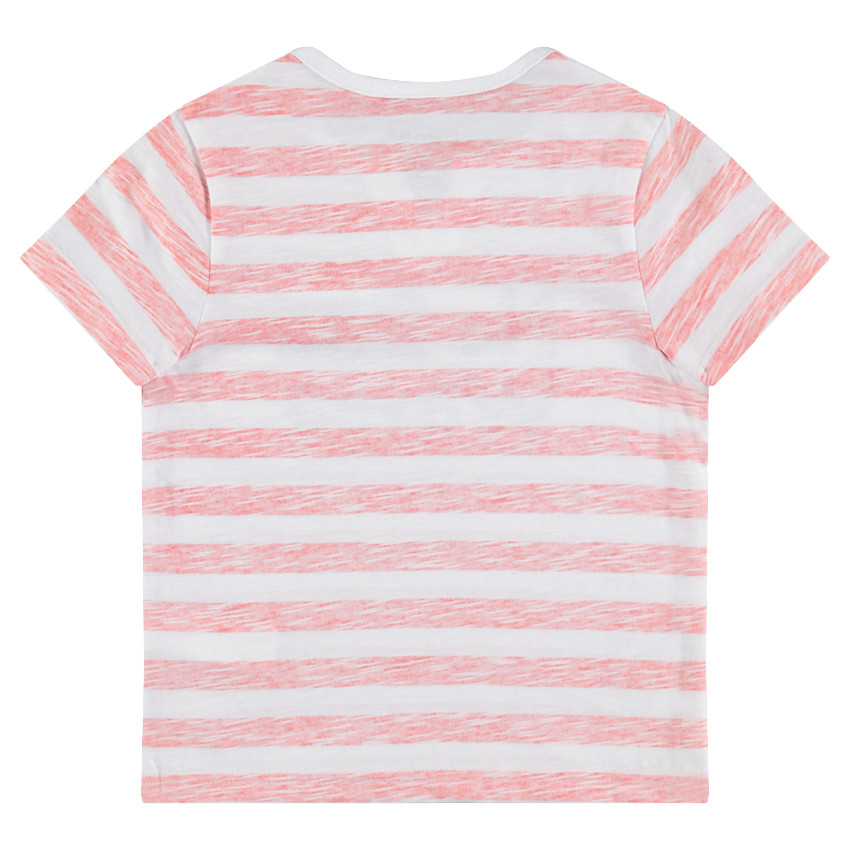 Tee-shirt manches courtes en jersey avec message brodé 