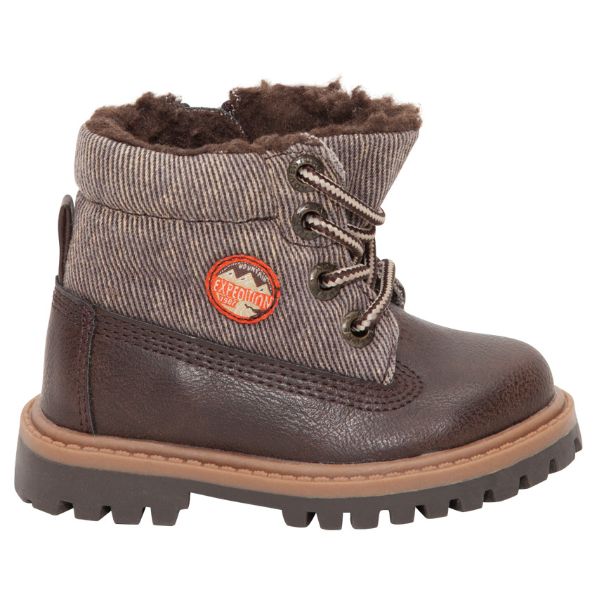 Bottillons bi-matière doublés sherpa 