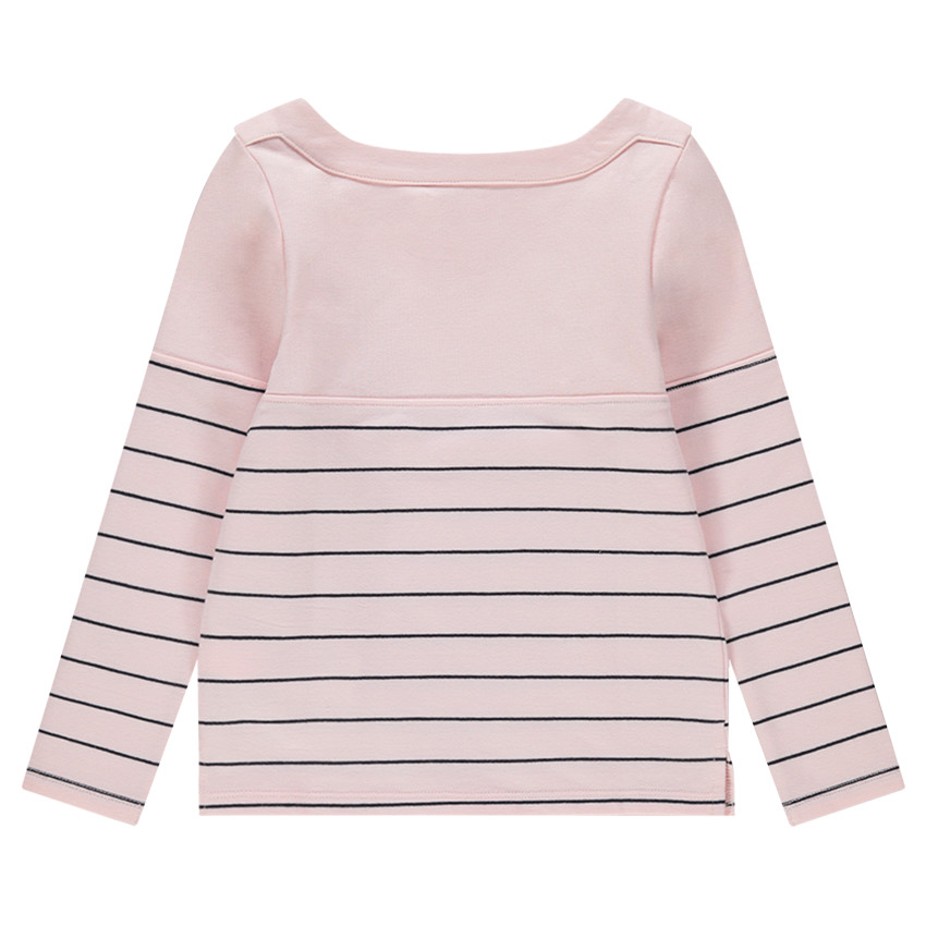 Marinière en molleton avec motif pailleté printé 