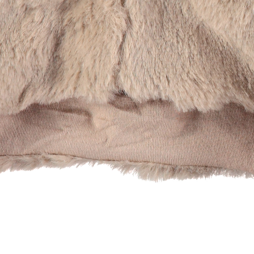 Bonnet en sherpa forme ourson avec doublure en sherpa 