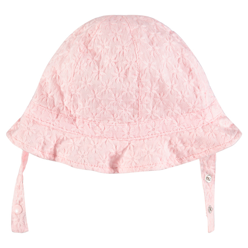 Charlotte avec fleurs brodées ton sur ton 