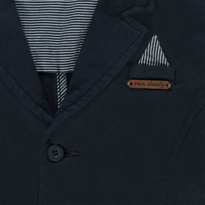 Blazer en jersey avec poche passepoilée fantaisie 