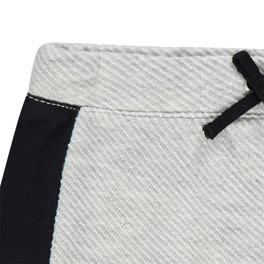 Bermuda en molleton ottoman avec empiècements contrastés 