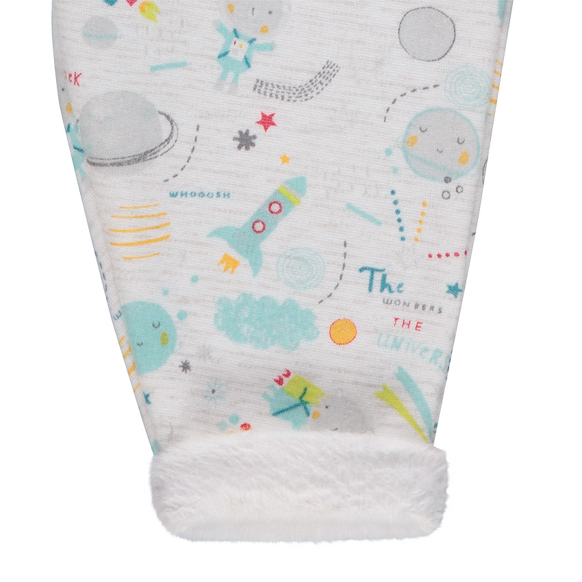 Ensemble tee-shirt en double jersey et pantalon en molleton imprimé contrecollé sherpa 