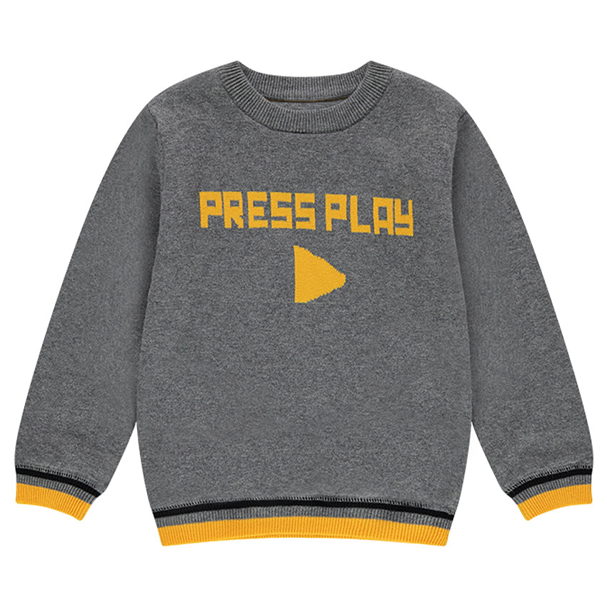 Pull en tricot fin avec motif jacquard 