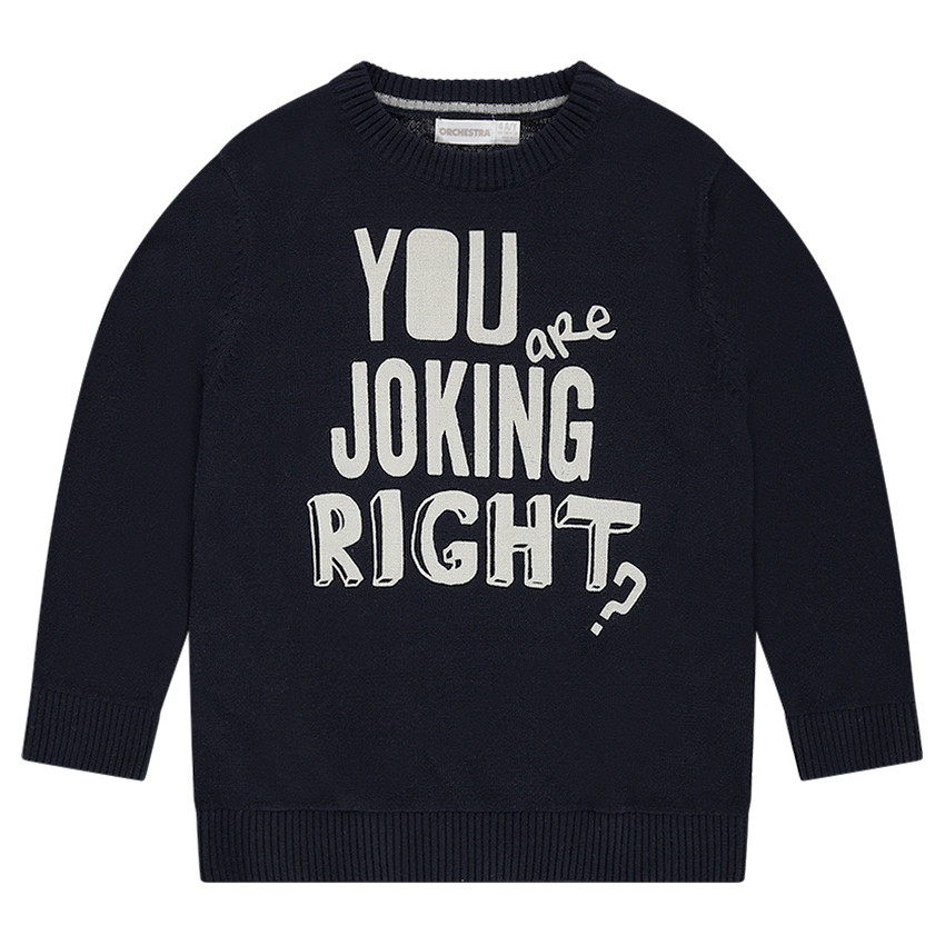 Junior - Pull en tricot avec message printé 