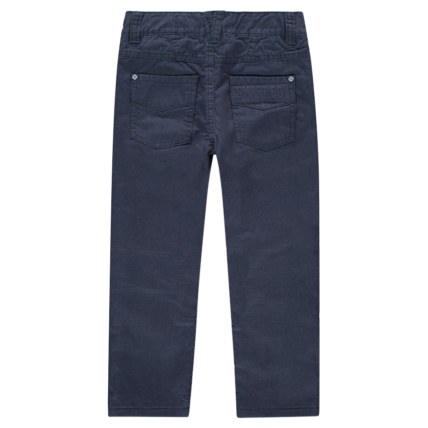 Pantalon en twill uni doublé micropolaire 