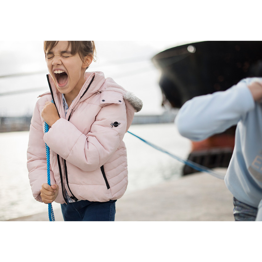 Junior - Doudoune matelassée doublée sherpa avec poches zippées 