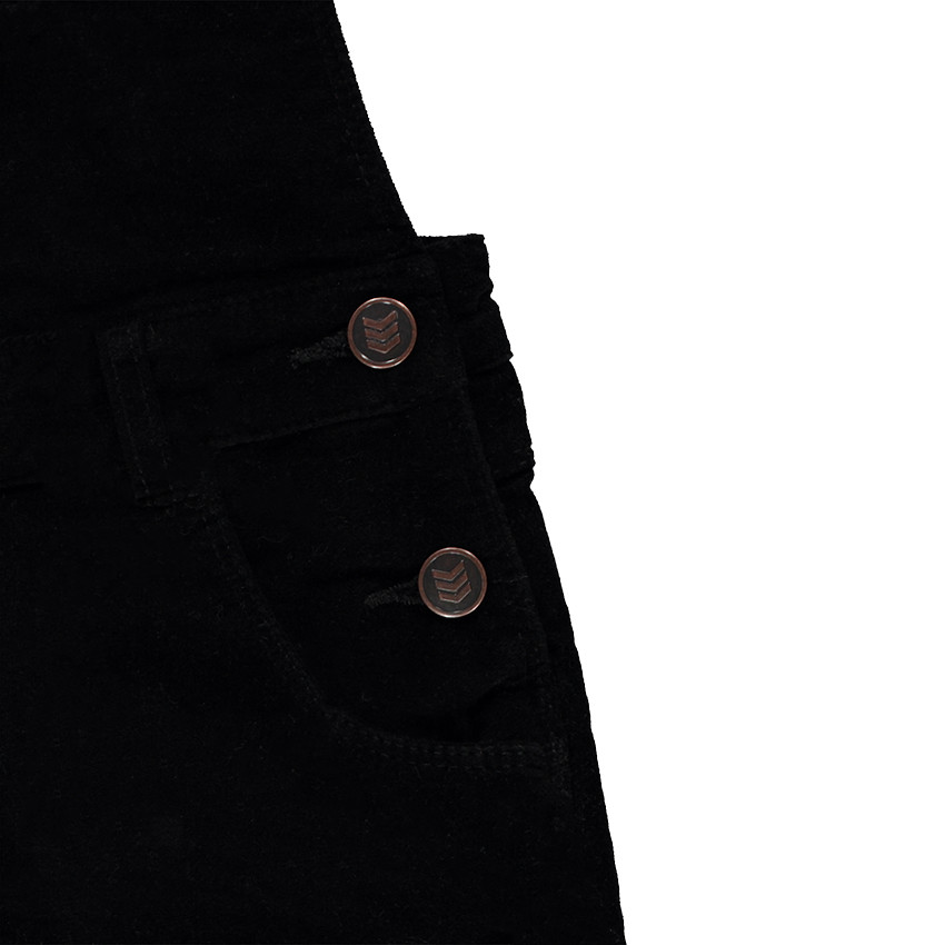 Salopette longue en velours ras avec clous fantaisie 