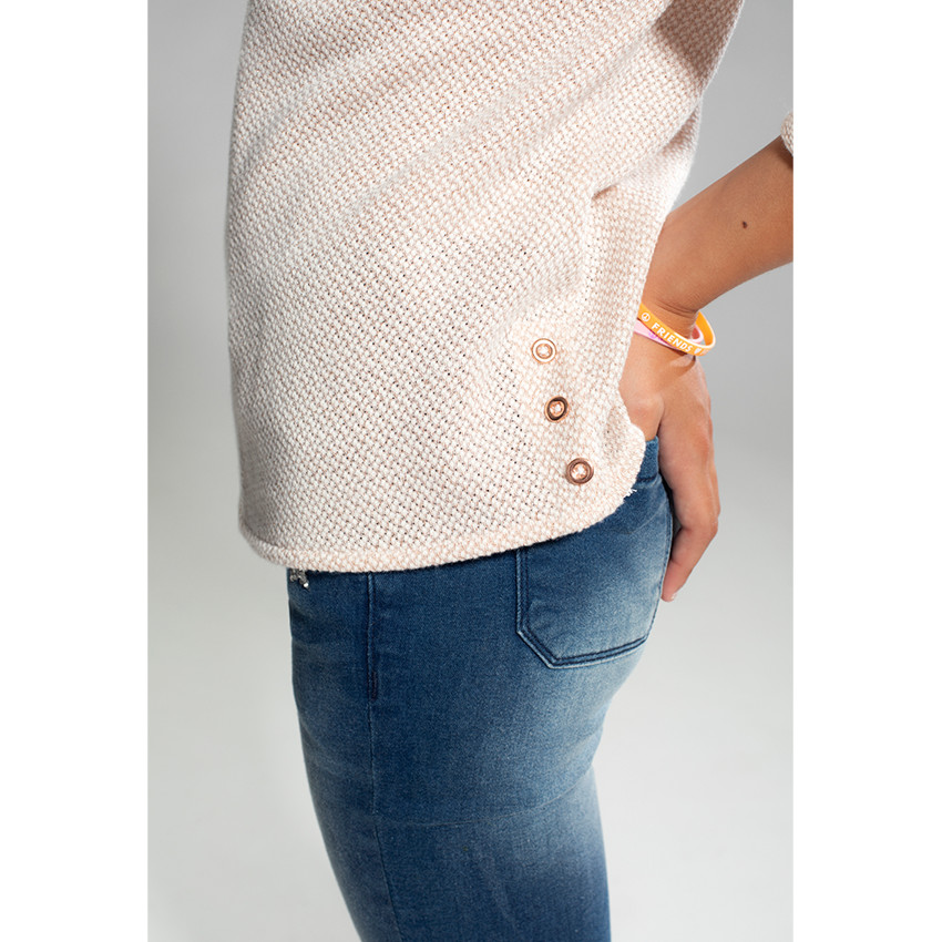 Junior - Sweat en molleton fantaisie avec inscription sur le devant 