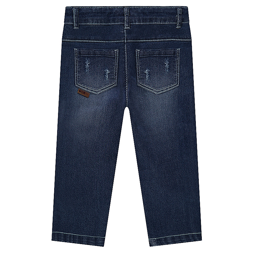 Jeans droit effet used 