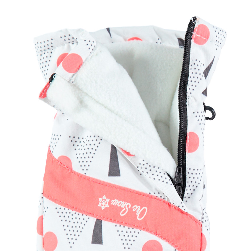 Moufles de ski avec imprimé graphique et doublure micropolaire 