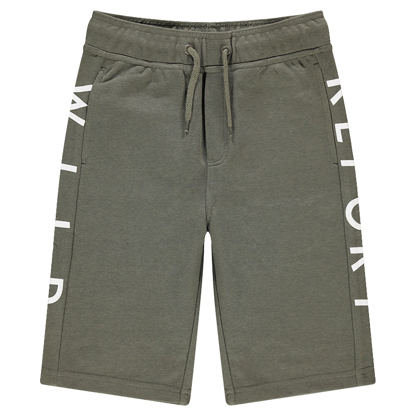 Junior - Bermuda en molleton avec inscriptions sur les côtés 