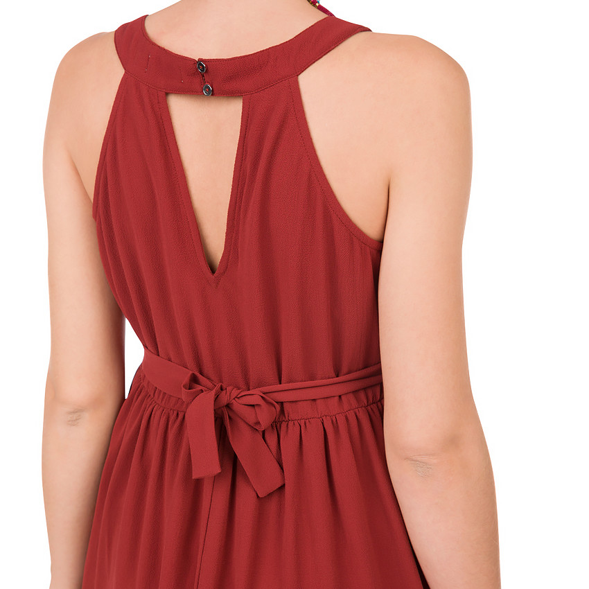 Robe de grossesse sans manches avec liens dos 