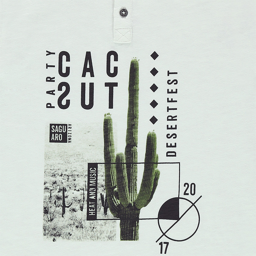 Tee-shirt manches courtes en jersey avec cactus printé 