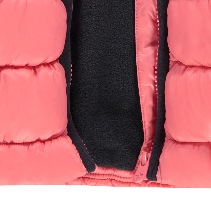 Doudoune matelassée ouatinée à capuche doublée micropolaire 