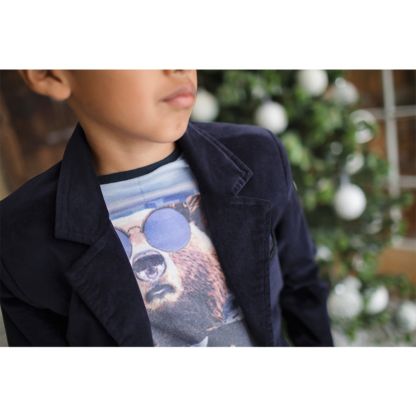 Junior - Blazer en velours avec doublure en satin 