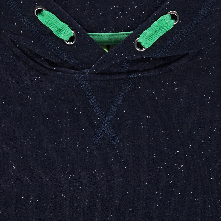 Sweat à capuche en molleton effet neps 