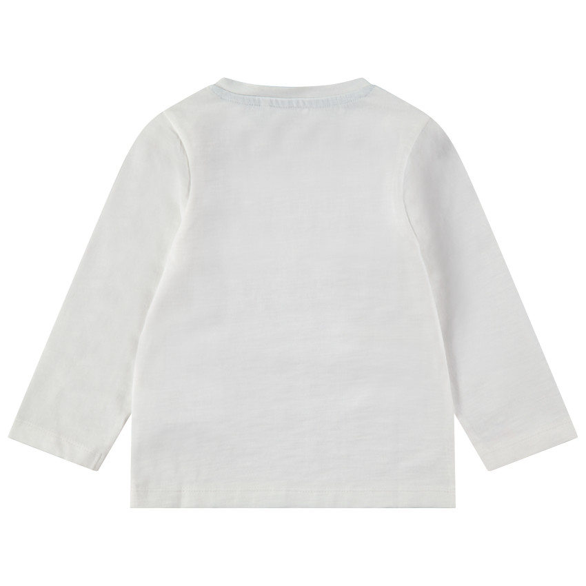 Tee-shirt manches longues en jersey avec col boutonné 